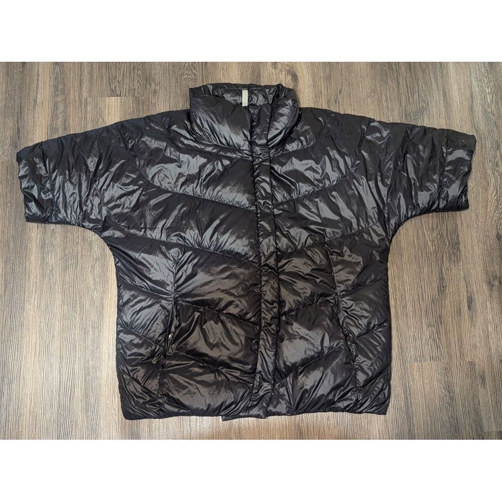 Polo Ralph Lauren Womens Down Puffer Jacket XL Black Short Sleeve Quilted READ